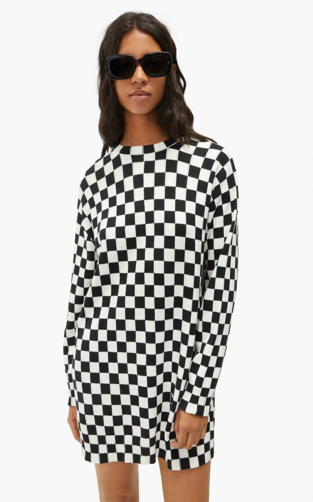 Vestido Kenzo Check print jumper Feminino - Pretas | 538TQZVFH